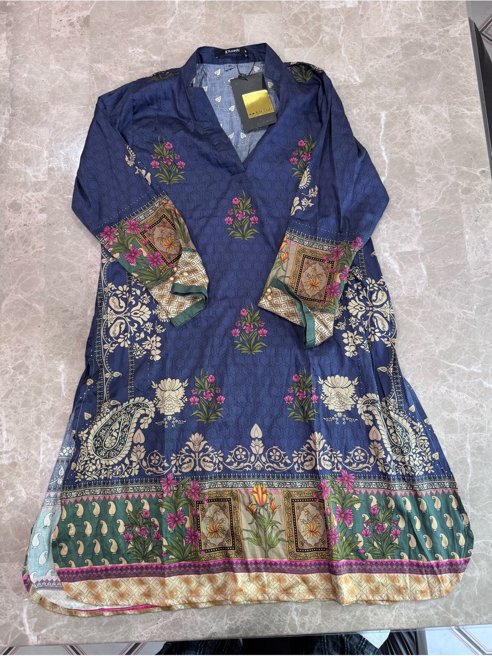 NWT Khaadi Purple Printed Kurta | Size Medium